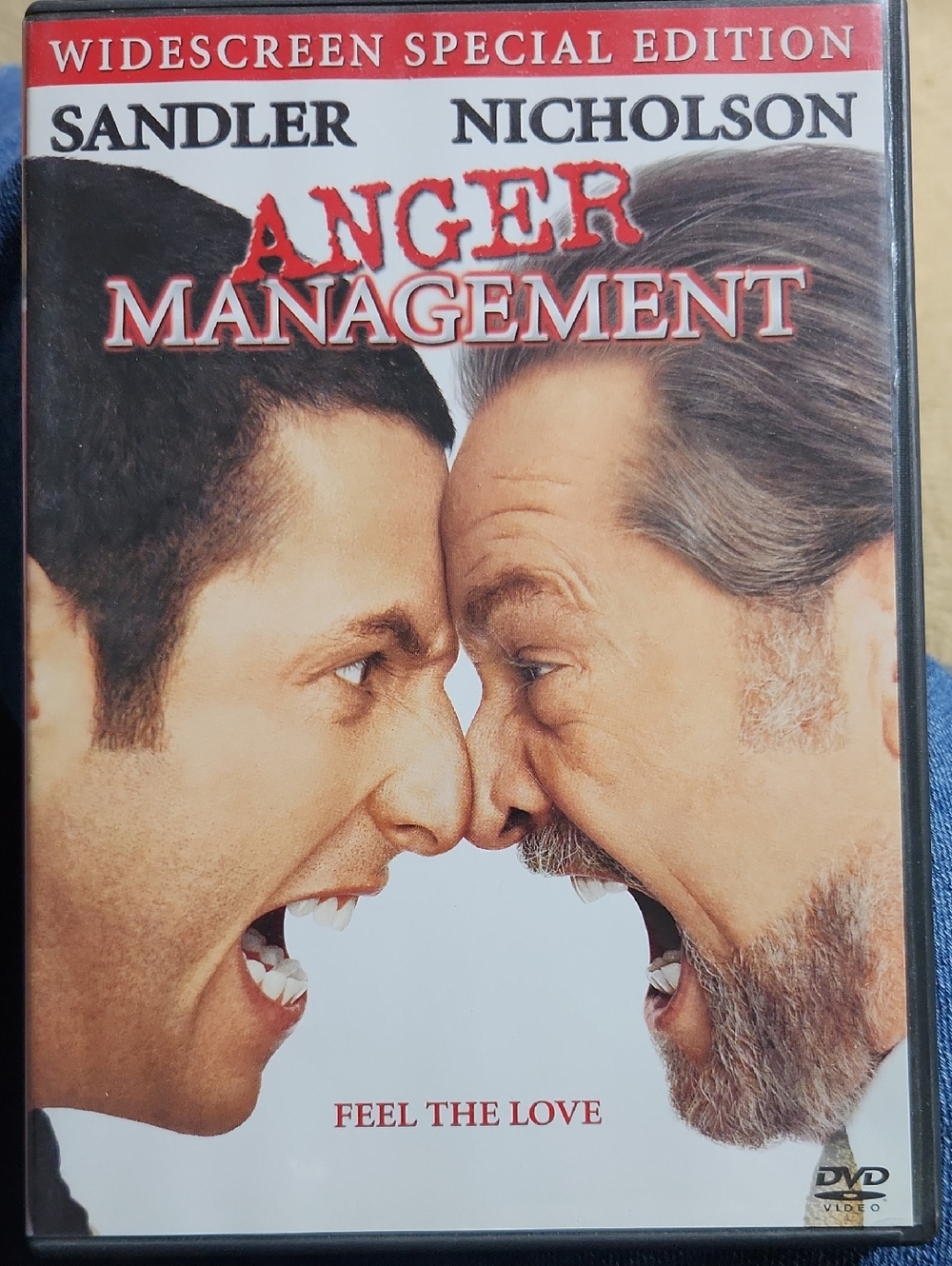 Anger Management DVD - Sandler & Nicholson - Red/White Cover